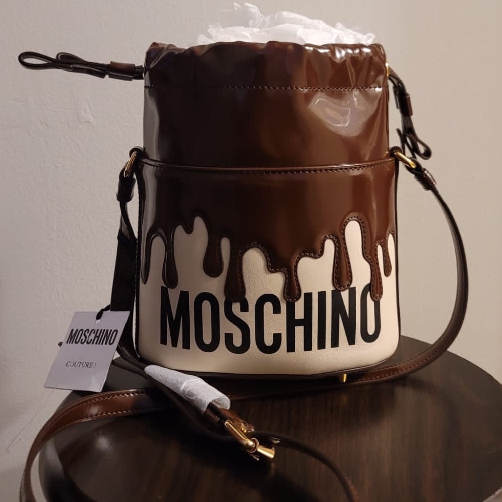 Moschino Drip Logo Bucket Bag